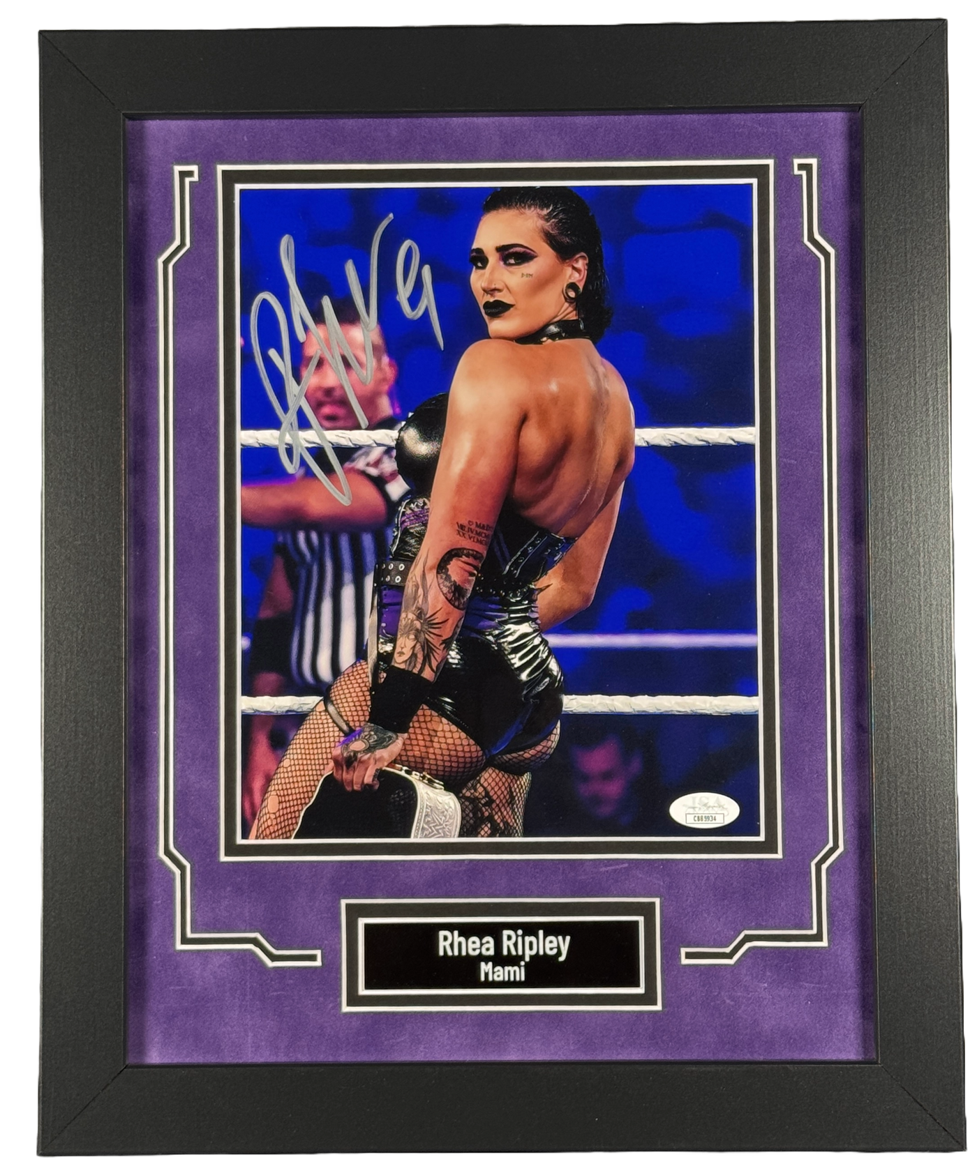 Rhea Ripley Signed & Custom Framed 8x10 Photo WWE Autographed JSA 3