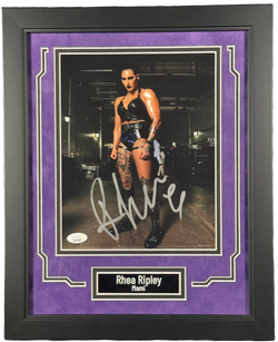 Image of Rhea Ripley Signed & Custom Framed 8x10 Photo WWE Autographed JSA