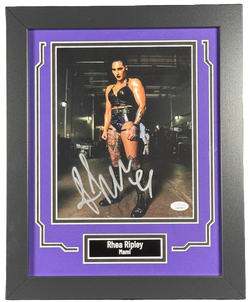 Image of Rhea Ripley Signed & Custom Framed 8x10 Photo WWE Autographed JSA