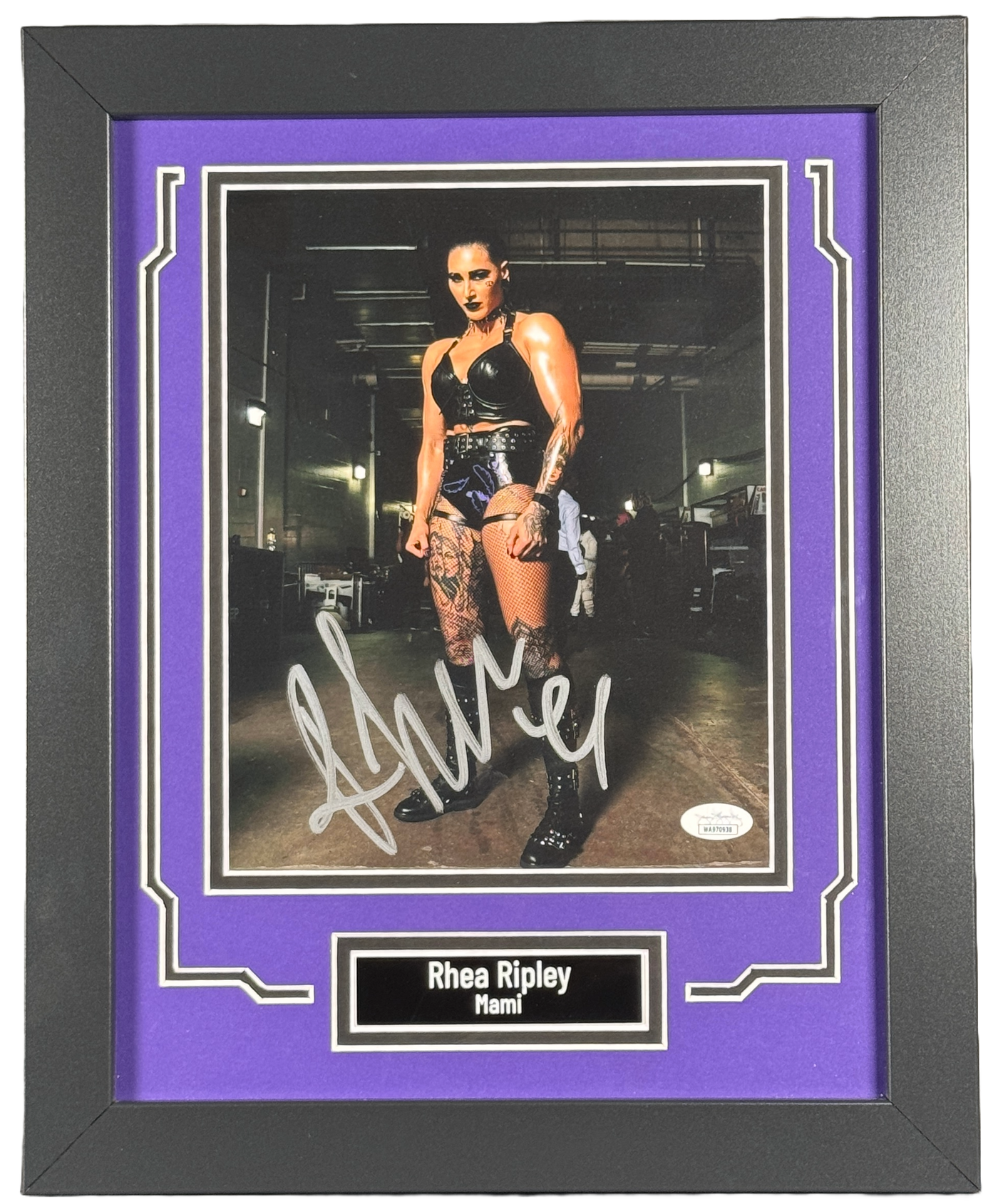 Rhea Ripley Signed & Custom Framed 8x10 Photo WWE Autographed JSA