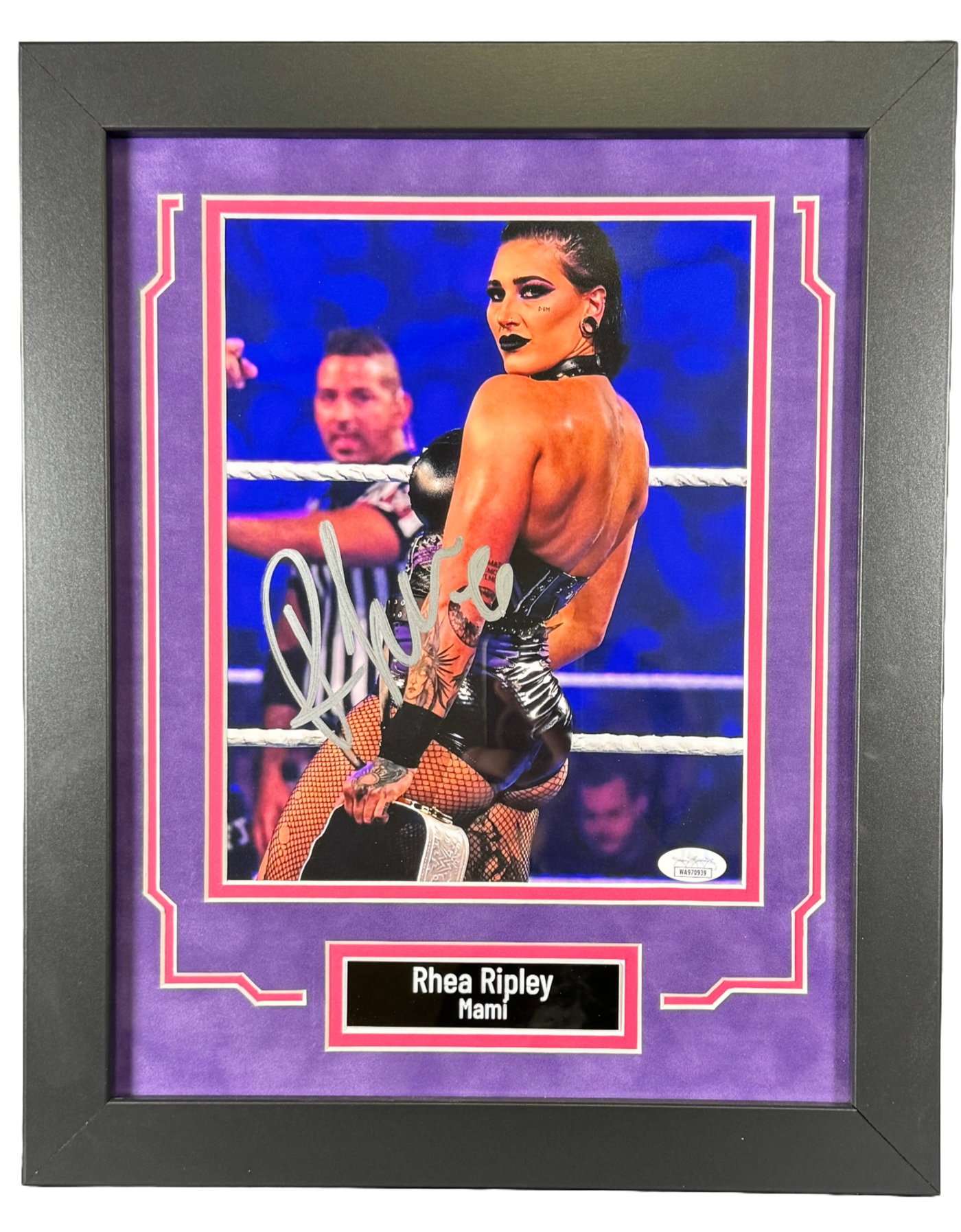 Rhea Ripley Signed & Custom Framed 8x10 Photo WWE Custom Framed Autographed JSA