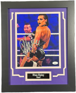 Image of Rhea Ripley Signed & Custom Framed 8x10 Photo WWE Custom Framed Autographed JSA