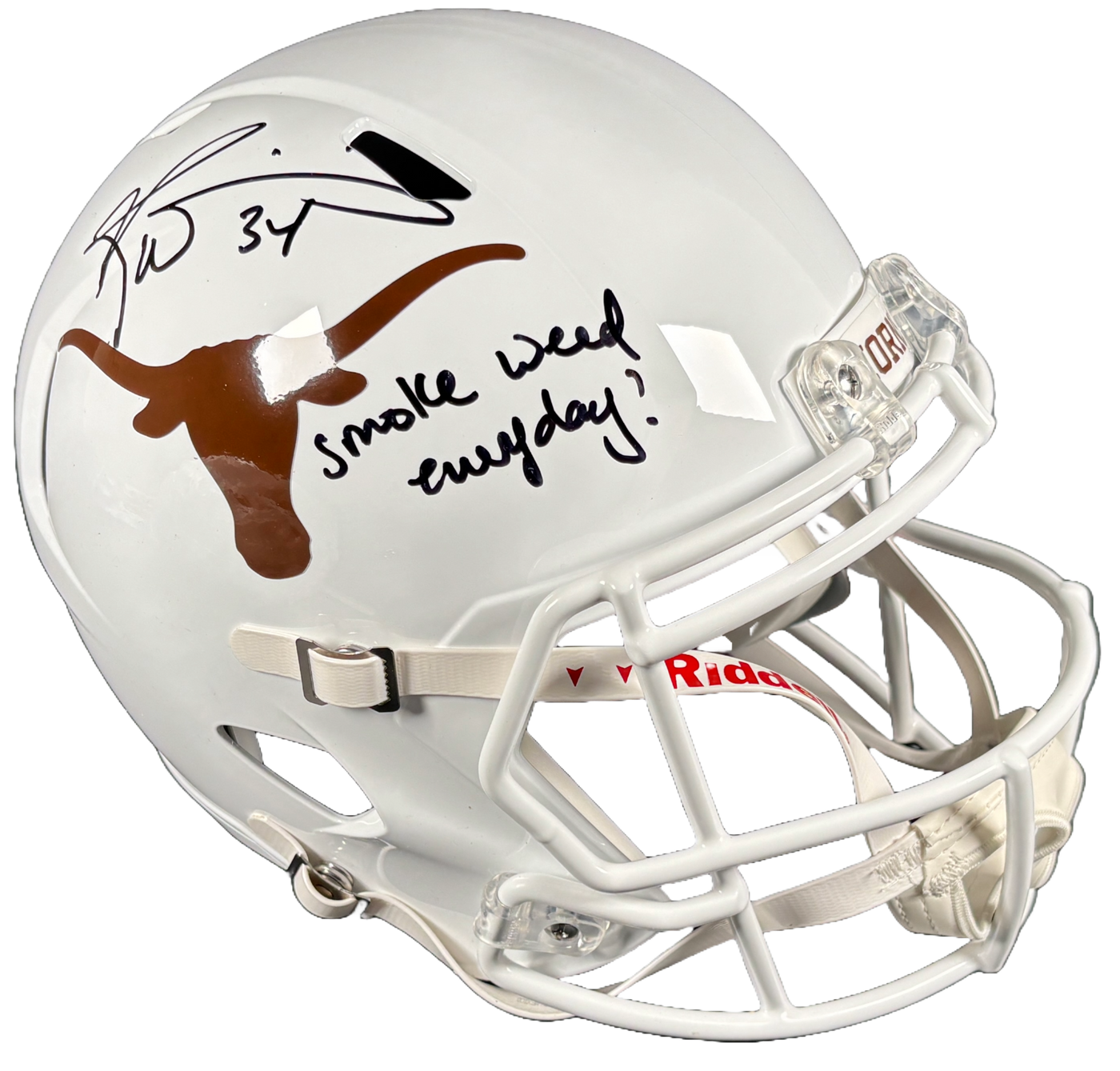 Ricky Williams Signed Texas Longhorns F/S Riddell Speed Helmet JSA COA