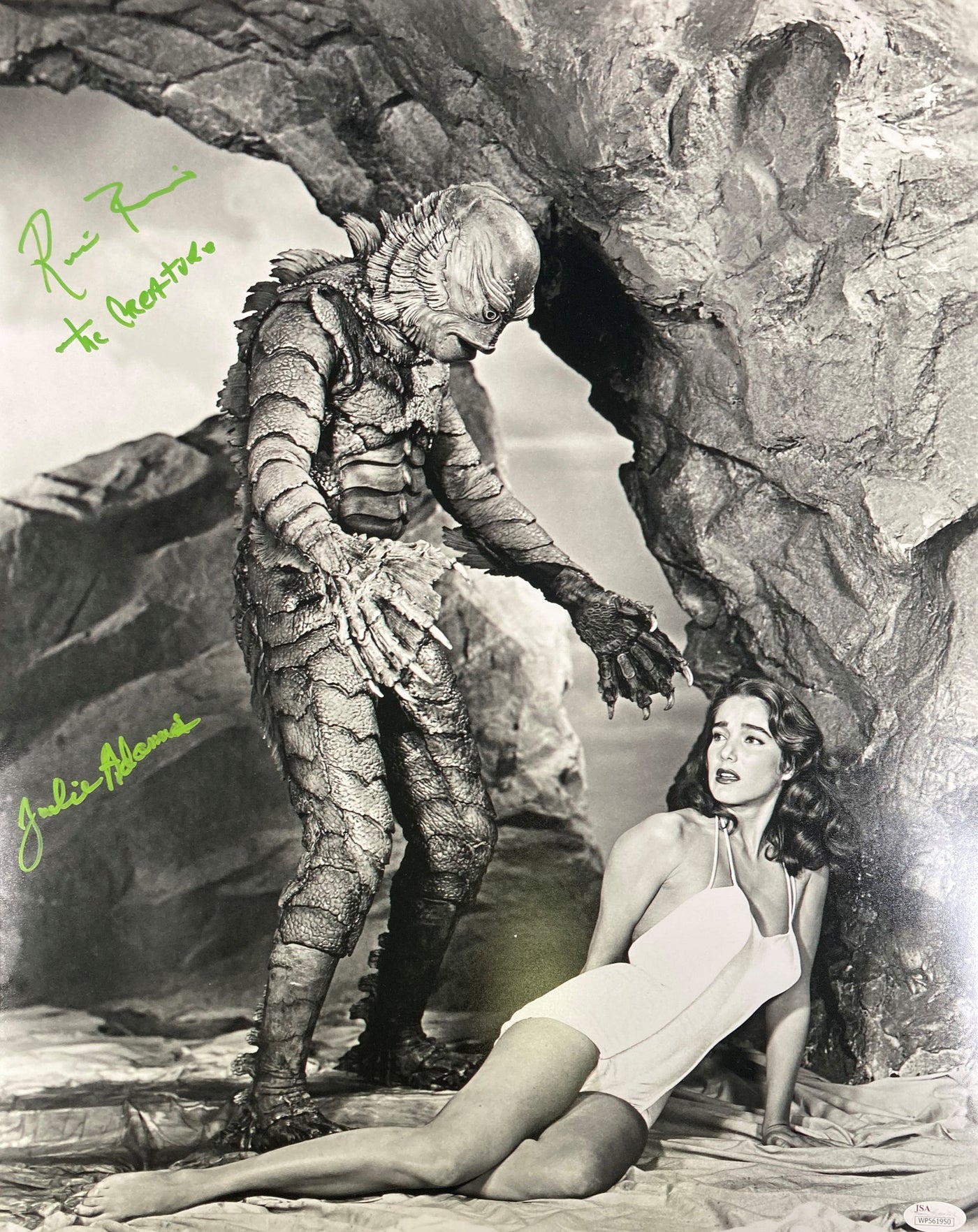 Ricou Browning & Julie Adams Signed 16x20 Photo Creature from the Black Lagoon JSA 2