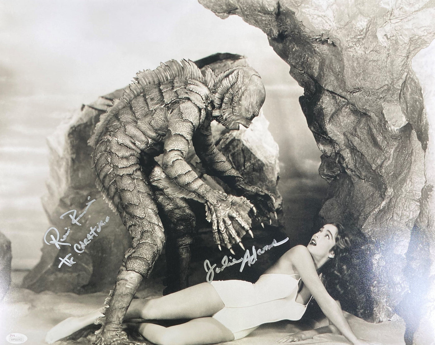 Ricou Browning & Julie Adams Signed 16x20 Photo Creature from the Black Lagoon JSA 3
