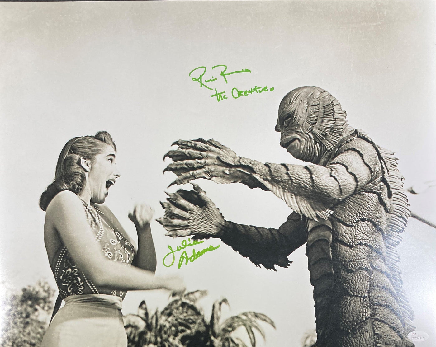 Ricou Browning & Julie Adams Signed 16x20 Photo Creature from the Black Lagoon JSA 4