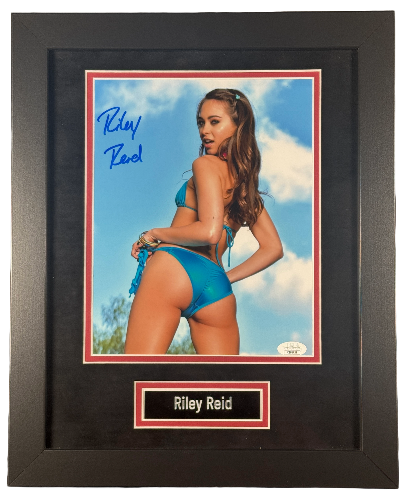 Riley Reid Signed Custom Framed 8X10 Photo Autograph JSA COA