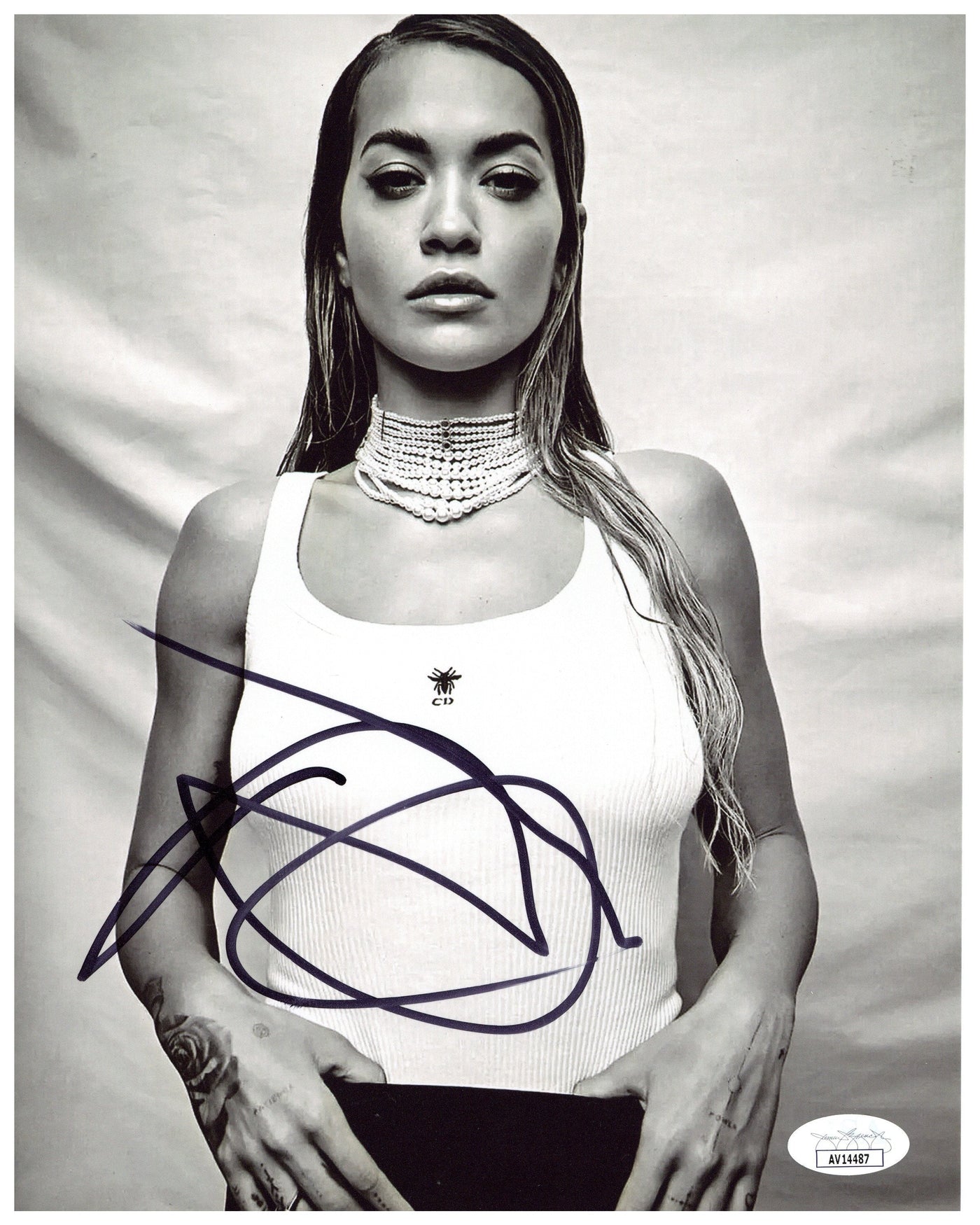 Rita Ora Signed 8x10 Photo Authentic Autographed JSA COA