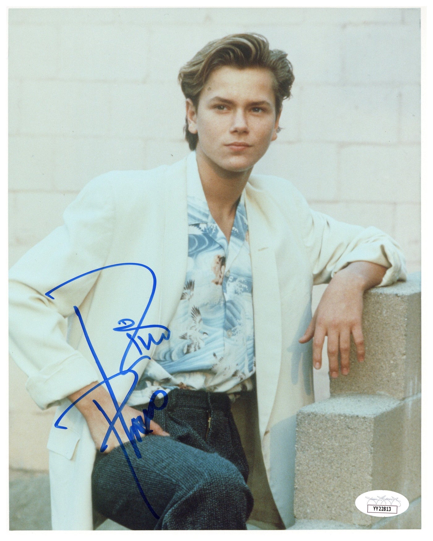 River Phoenix Signed 8x10 Photo Stand by Me Actor Authentic Autographed JSA COA