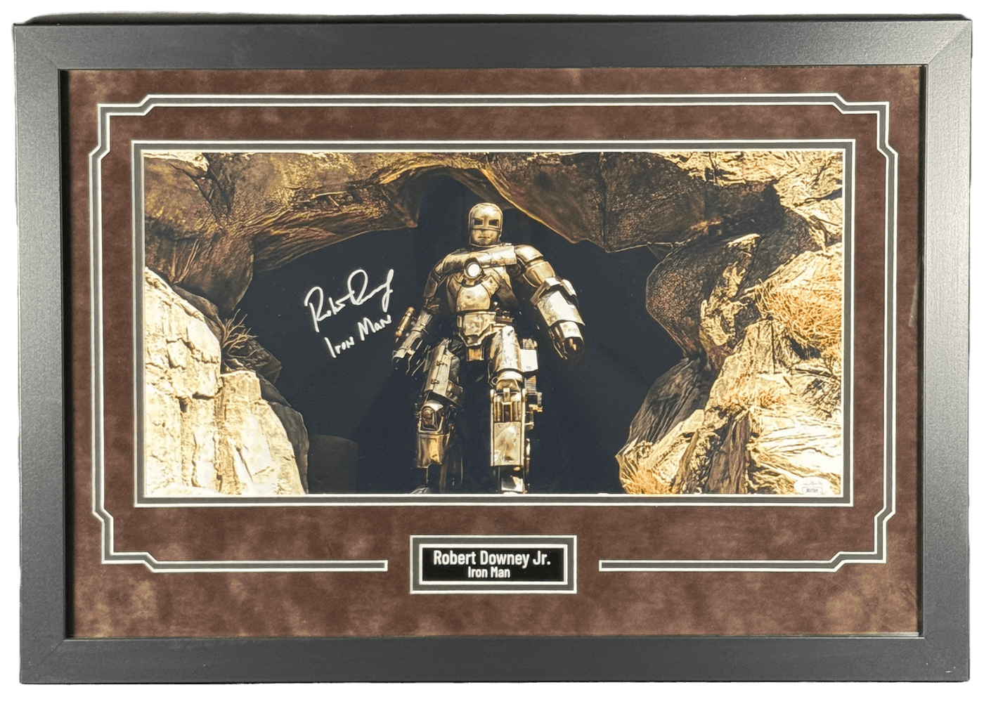Robert Downey Jr. Signed 10x20 Photo Custom Framed Marvel Iron Man JSA LOA