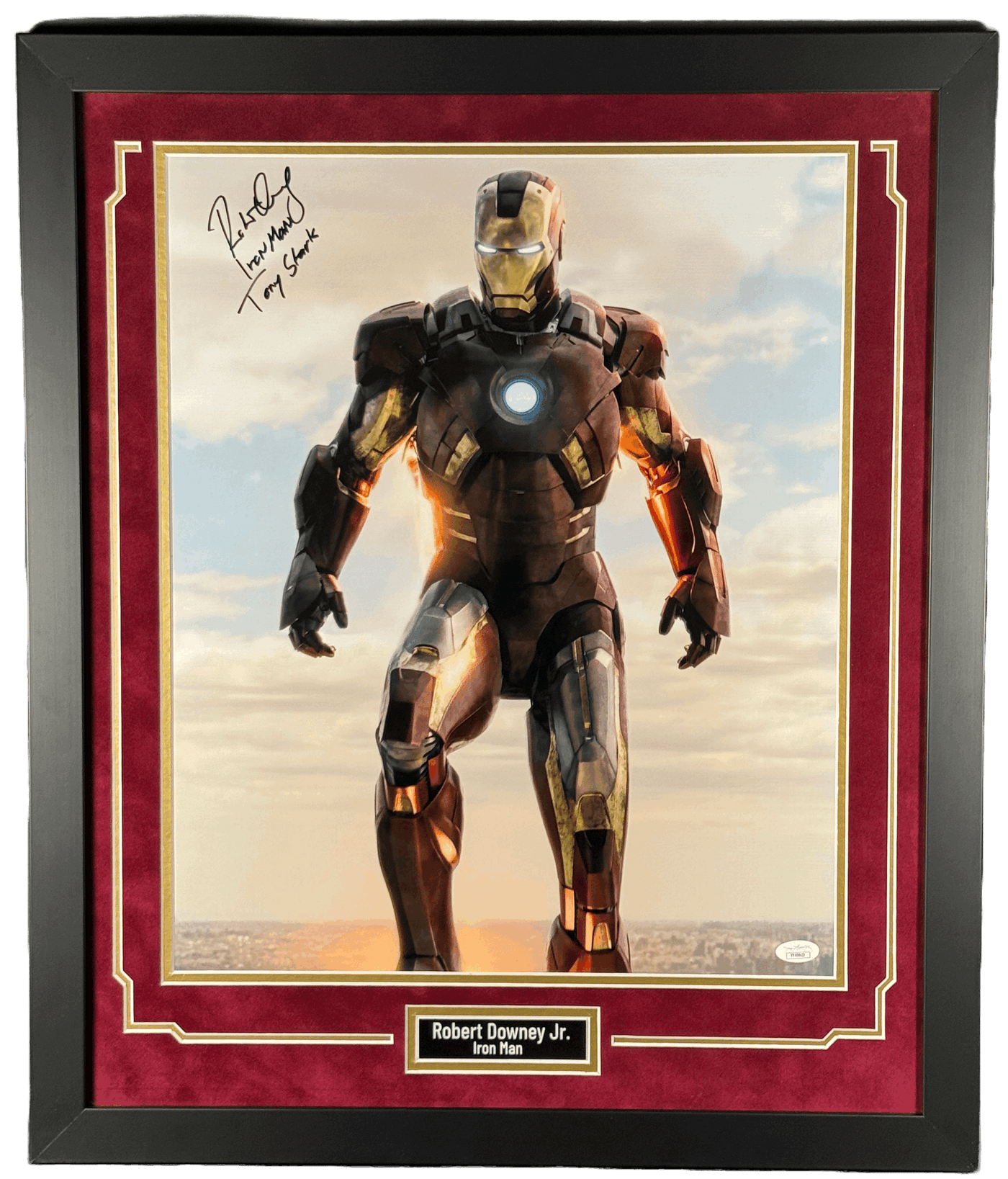 Robert Downey Jr. Signed 16x20 Photo Custom Framed Marvel Iron Man JSA LOA