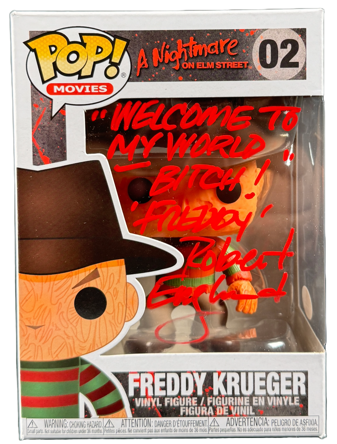 Robert Englund "Freddy Krueger" Signed Funko Pop #02 A Nightmare on Elm Street Autographed JSA COA 3