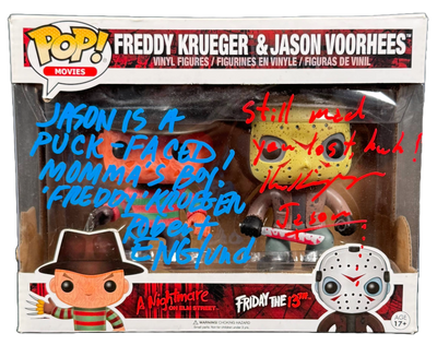 Robert Englund & Ken Kirzinger Signed Funko Pop 2-Pack Autographed JSA LOA