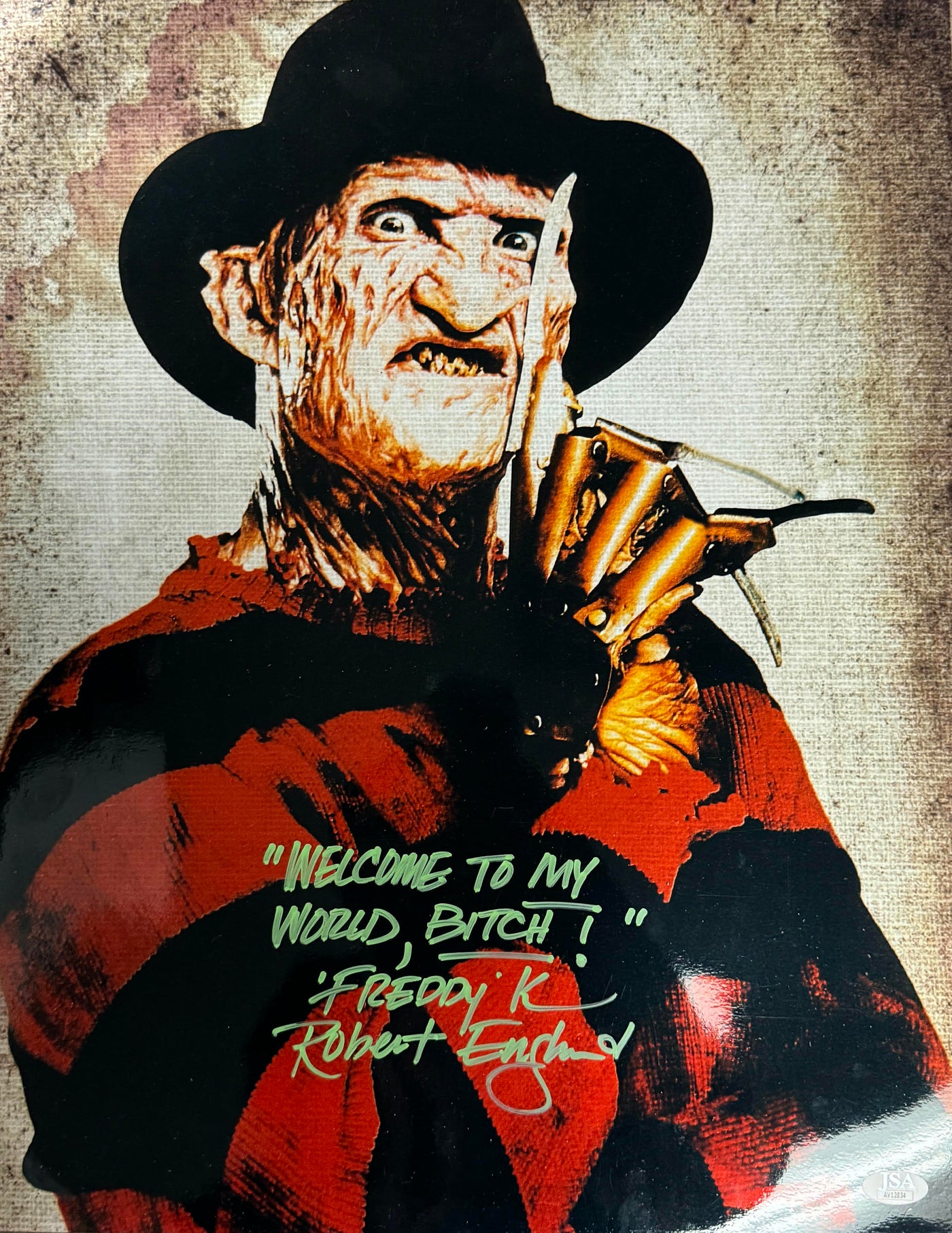 Robert Englund Signed 16x20 Freddy Krueger A Nightmare on Elm Street Photo Autographed JSA COA