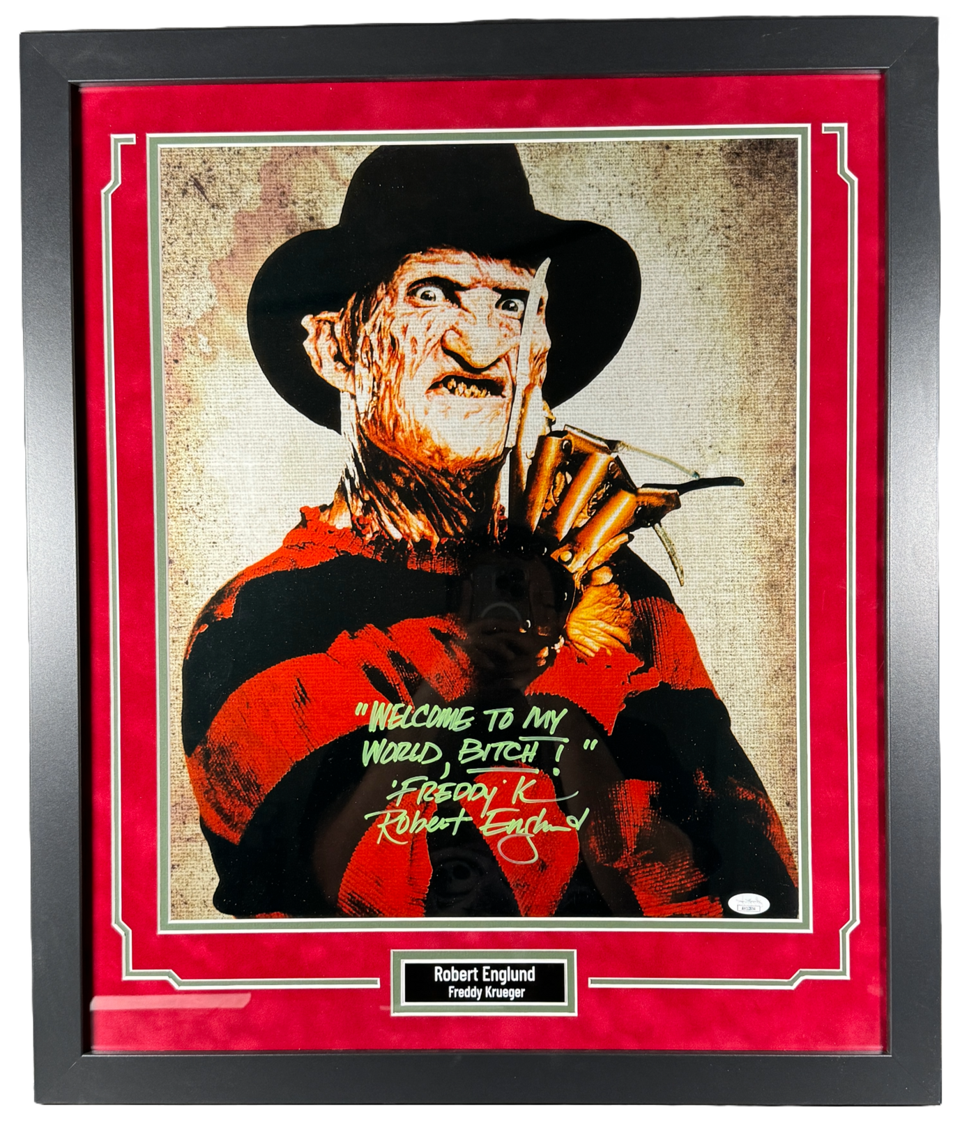 Robert Englund Signed Custom Framed 16x20 Freddy Krueger A Nightmare on Elm Street Photo Autographed JSA COA 4