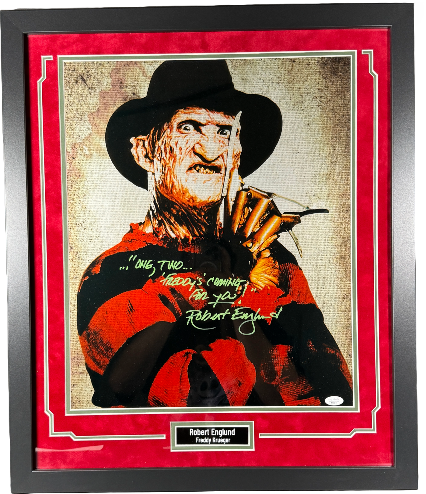 Robert Englund Signed Custom Framed 16x20 Freddy Krueger A Nightmare on Elm Street Photo Autographed JSA COA