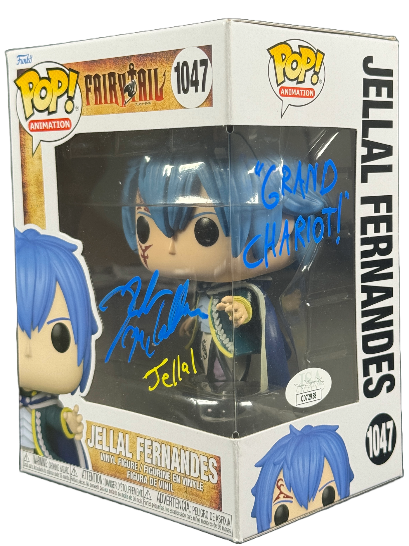 Robert McCollum Signed Funko POP Fairy Tail Jellal Fernandes Autograph JSA