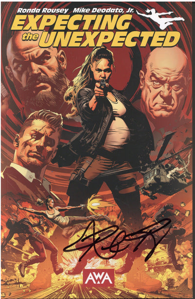Ronda Rousey Signed AWA Expecting the Unexpected Hardcover JSA COA