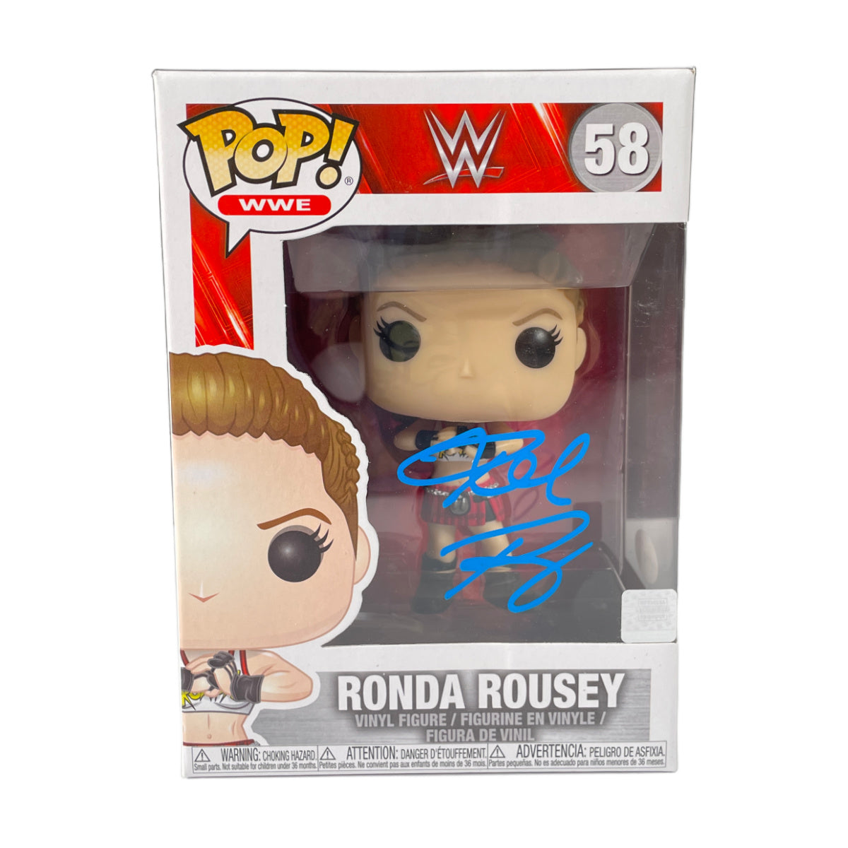 Ronda Rousey Signed Funko POP WWE UFC MMA Champion Autographed JSA COA