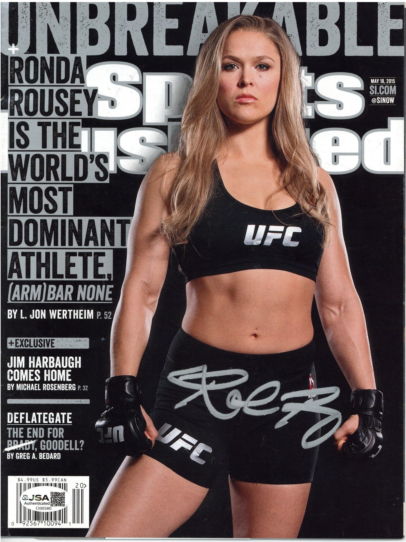 Ronda Rousey Signed SI Magazine UFC Autographed JSA COA