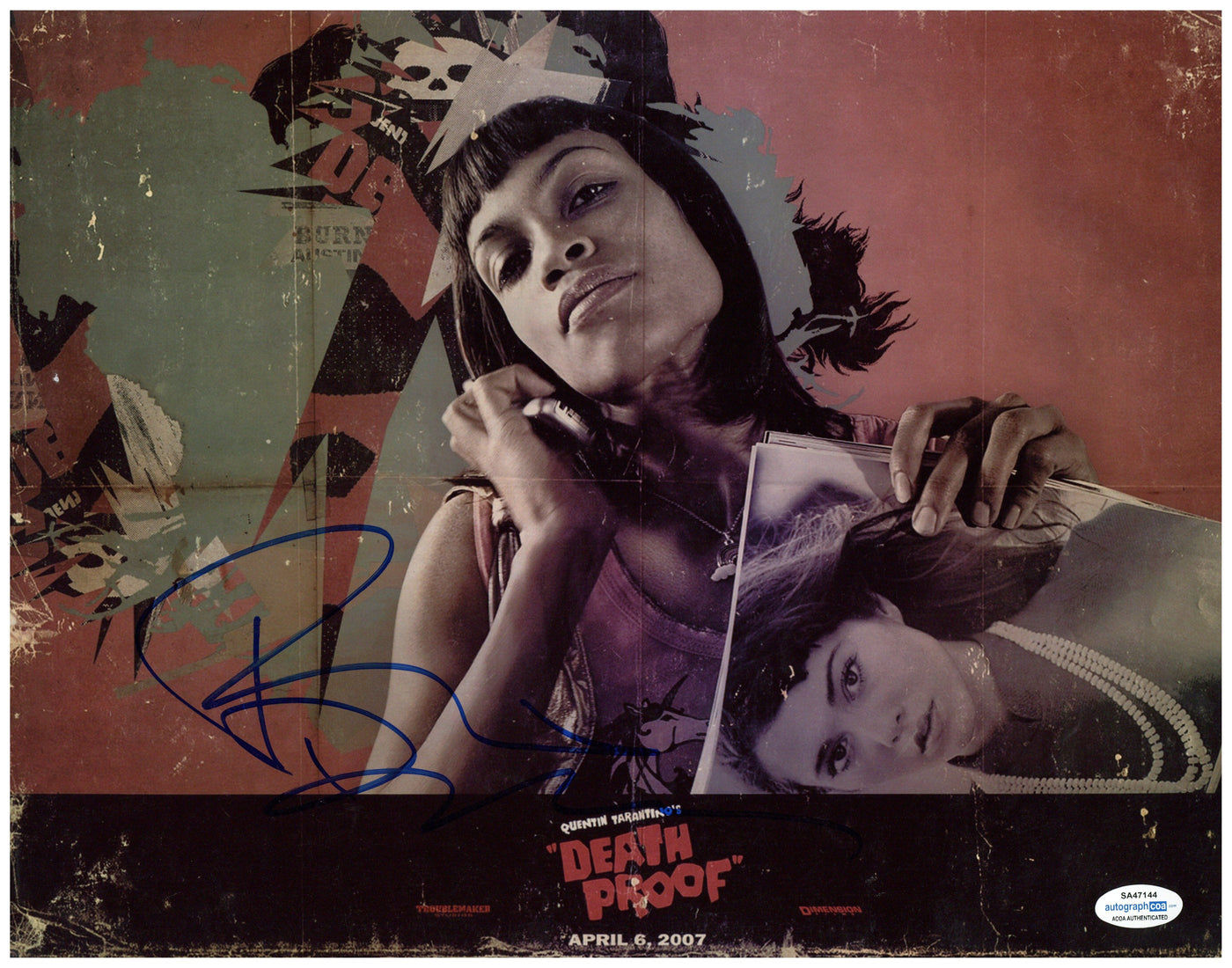 Rosario Dawson Signed 11x14 Photo Death Proof Autographed AutographCOA