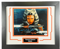 Image of Rosario Dawson Signed Custom Framed 8x10 Photo Ahsoka Autographed JSA COA