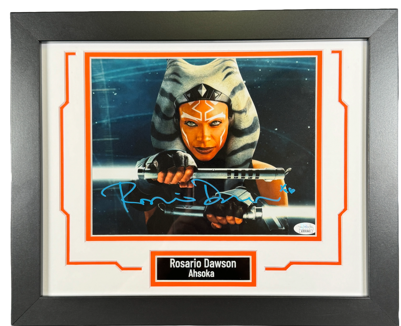 Rosario Dawson Signed Custom Framed 8x10 Photo Ahsoka Autographed JSA COA