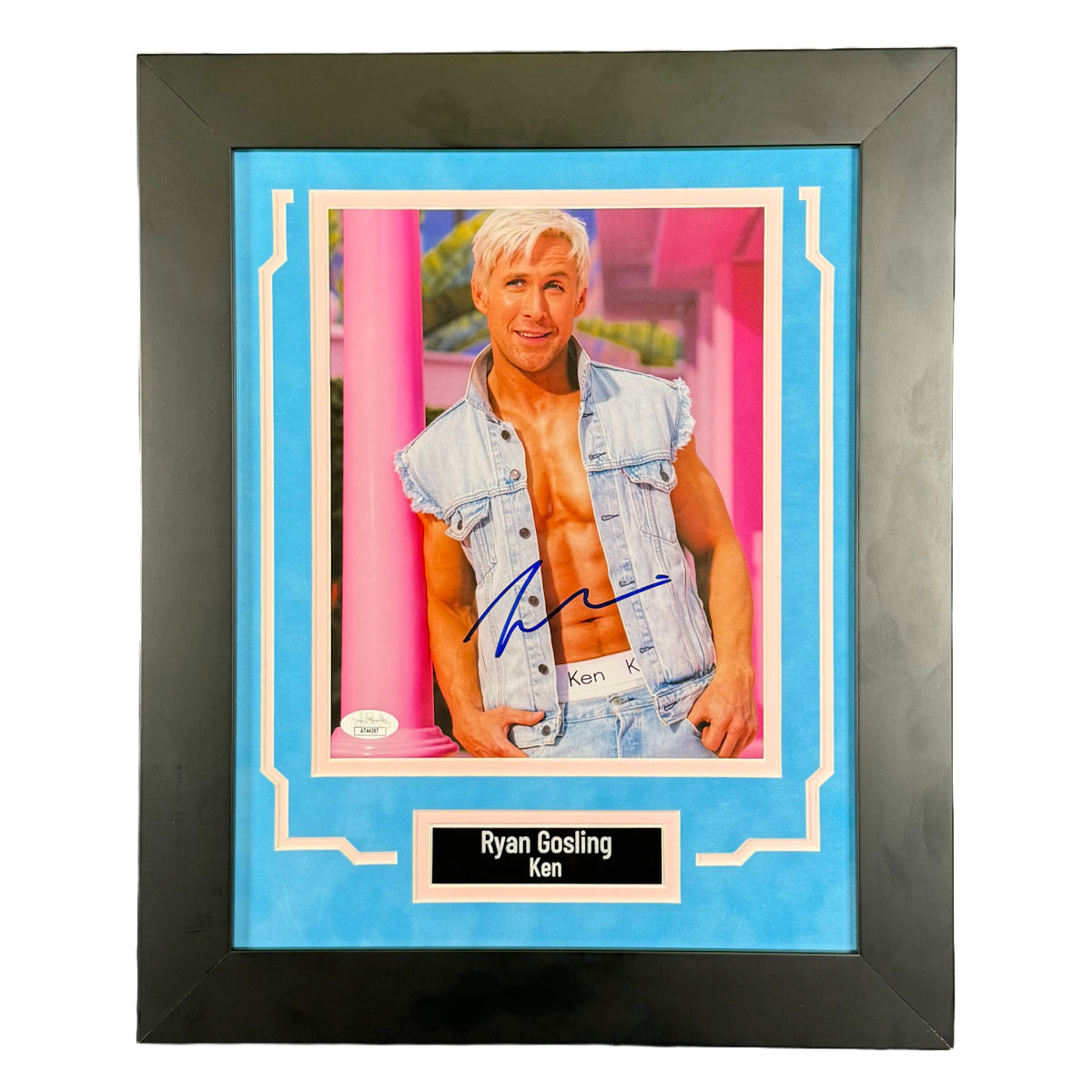 Ryan Gosling Signed And Custom Framed 8x10 Ken From Barbie JSA COA