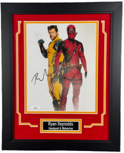 Image of Ryan Reynolds Signed Custom Framed 8x10 Photo Deadpool Autographed JSA COA