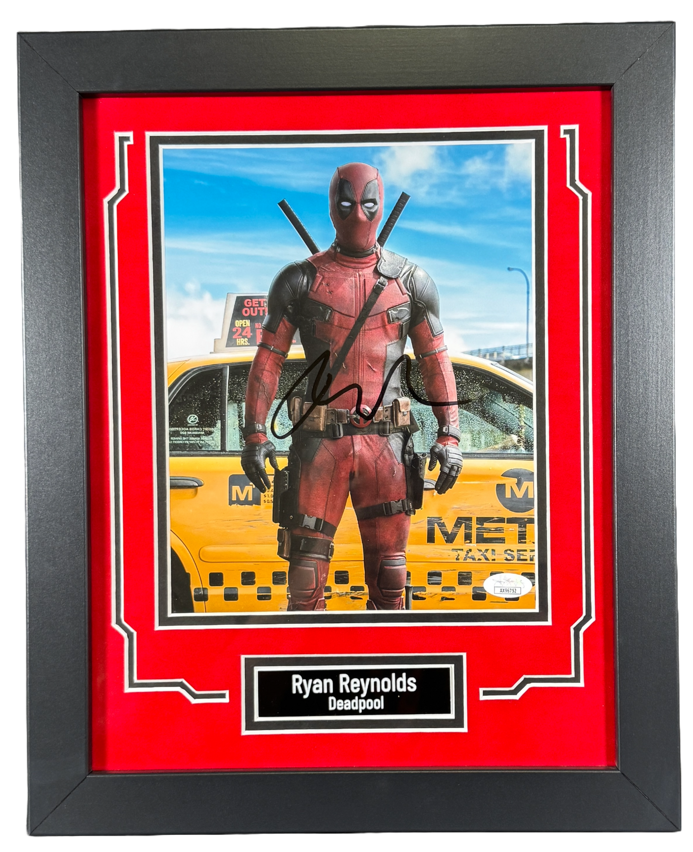 Ryan Reynolds Signed Custom Framed 8x10 Photo Deadpool Autographed JSA COA