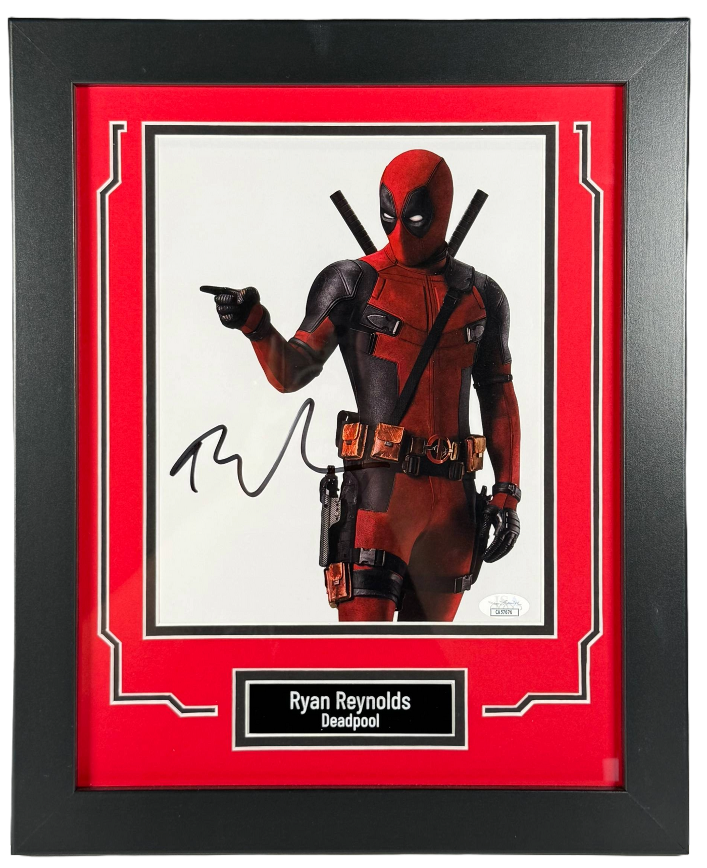 Ryan Reynolds Signed Custom Framed 8x10 Photo Deadpool Autographed JSA COA