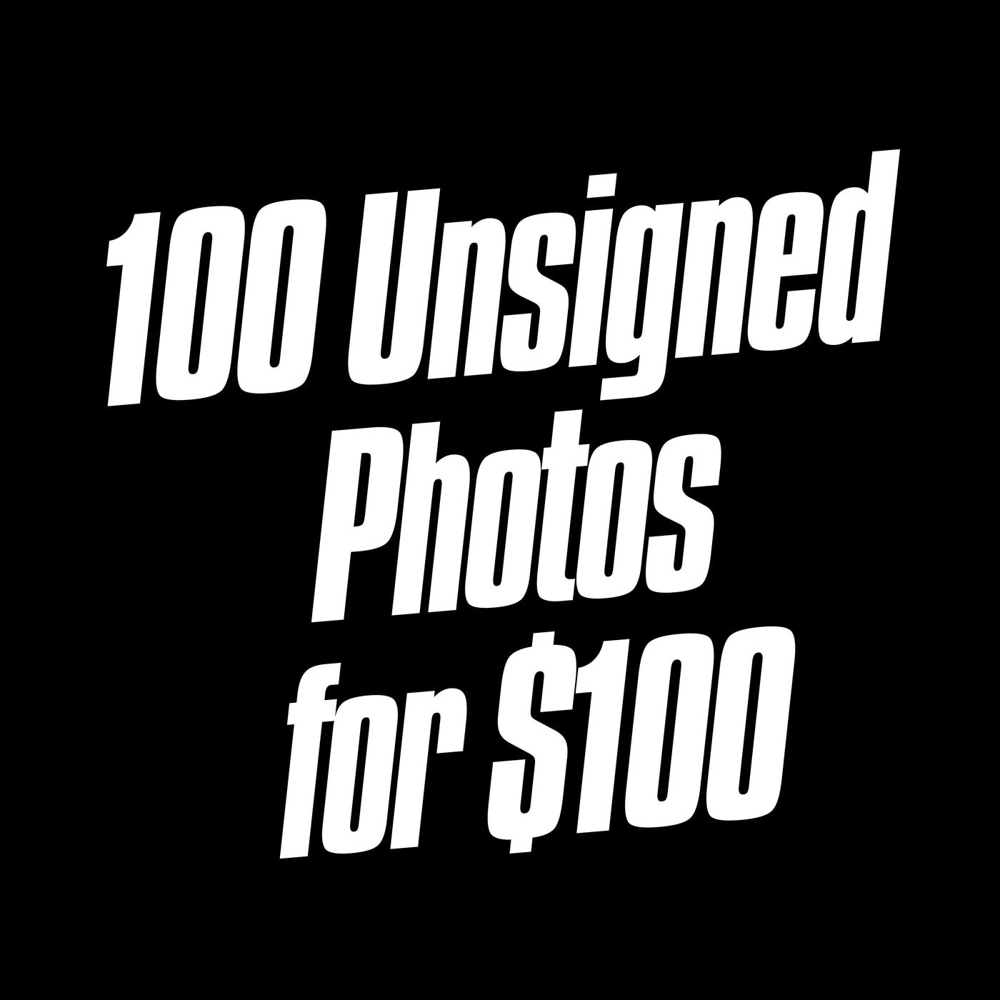 SPECIAL 100 Unsigned Photos Mystery Pack