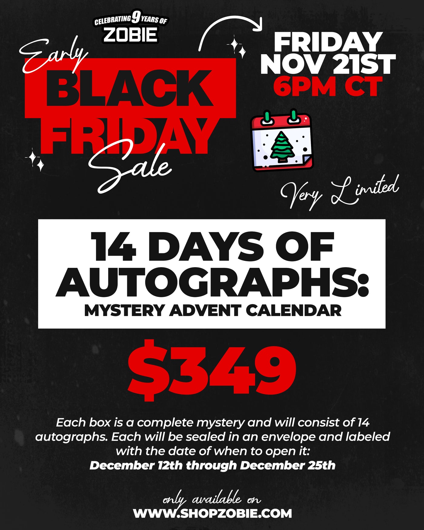 SPECIAL 14 Days of Autographs - Advent Calendar - Black Friday 2025