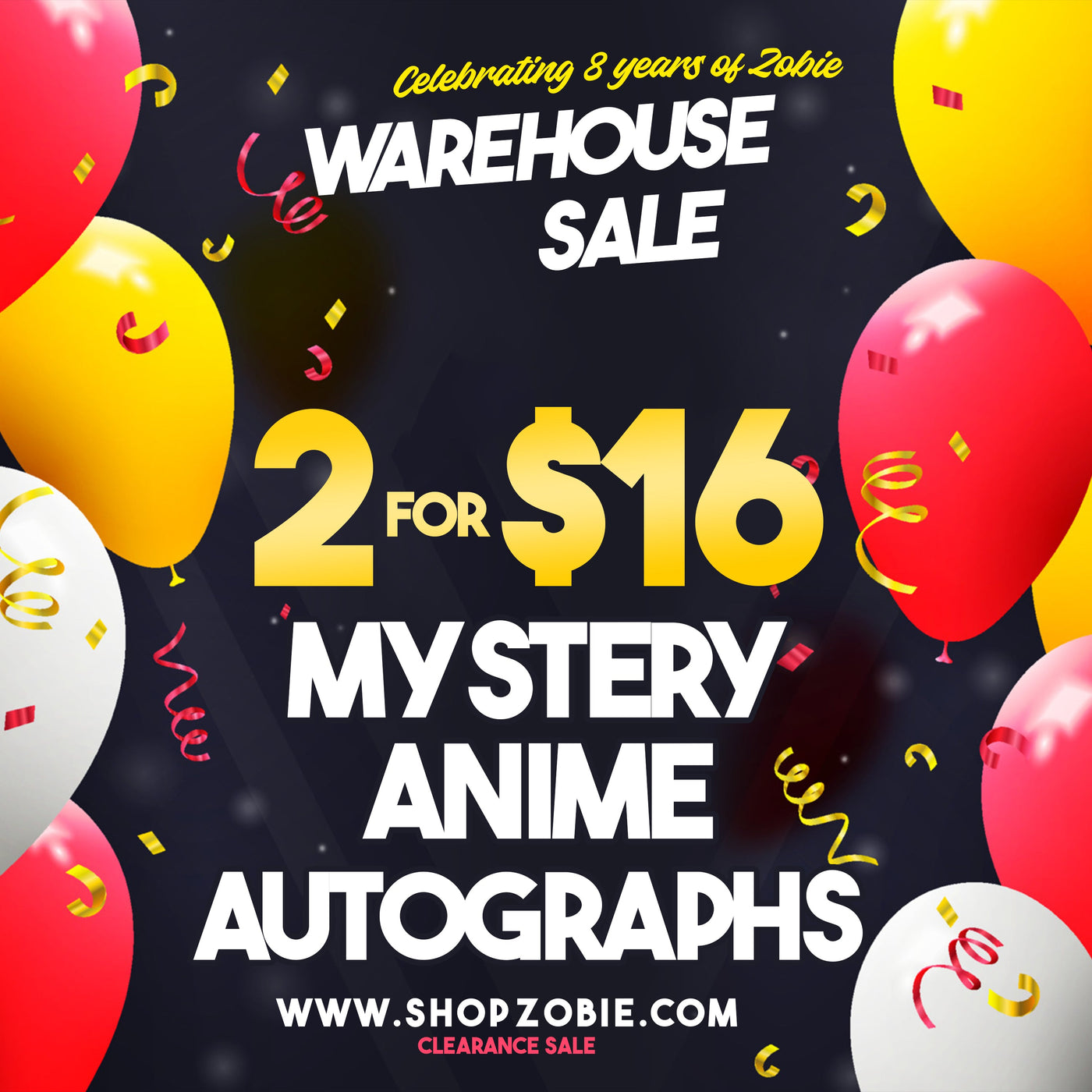 SPECIAL 2 for $16.00 Mystery Anime Autographs