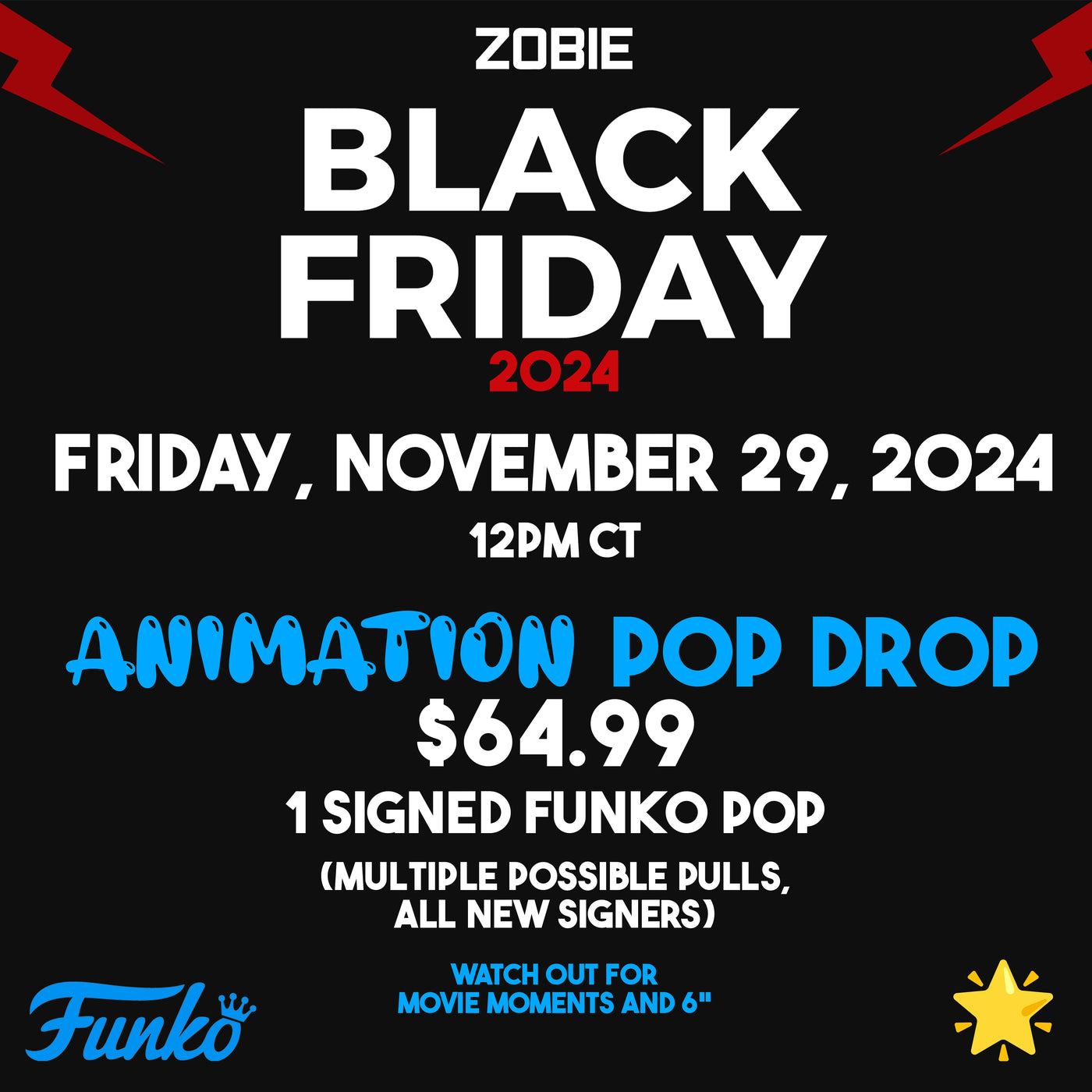 SPECIAL Animation Autographed Funko Pop Drop - Black Friday 2024