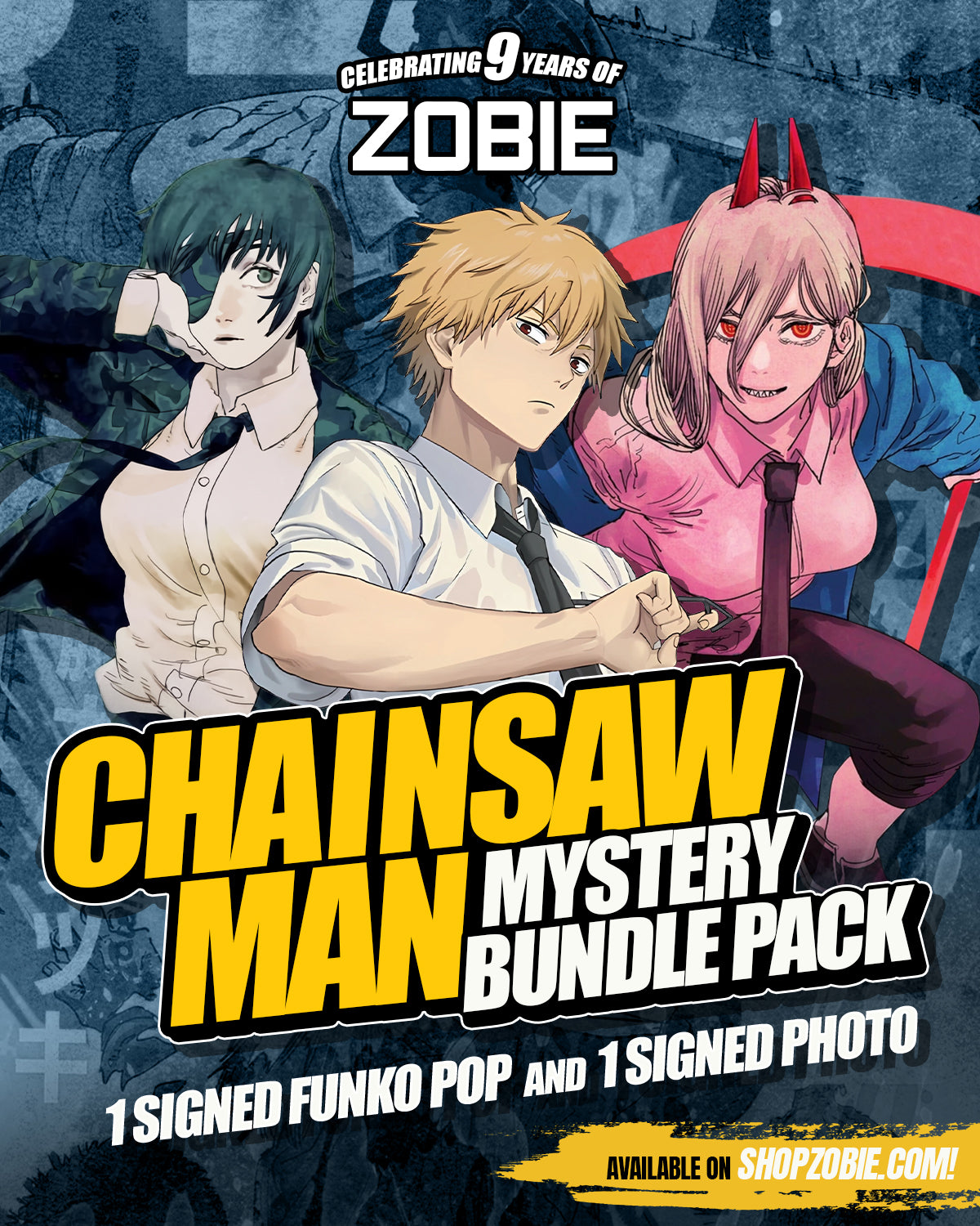 SPECIAL Chainsaw Man Bundle Pack (1 Signed Pop + 1 Signed Photo)