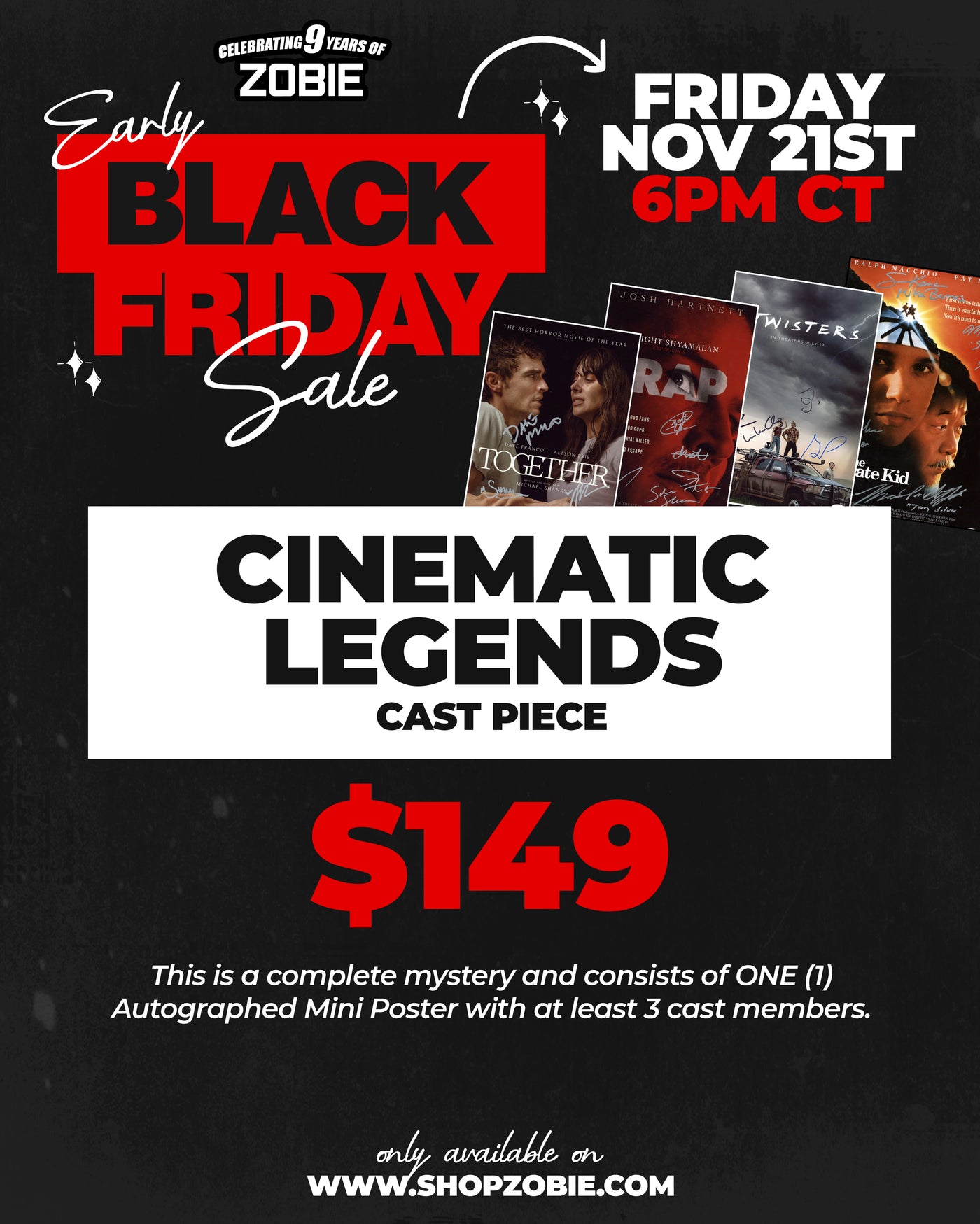 SPECIAL Cinematic Legends Cast Piece - Mini Poster - Black Friday 2025