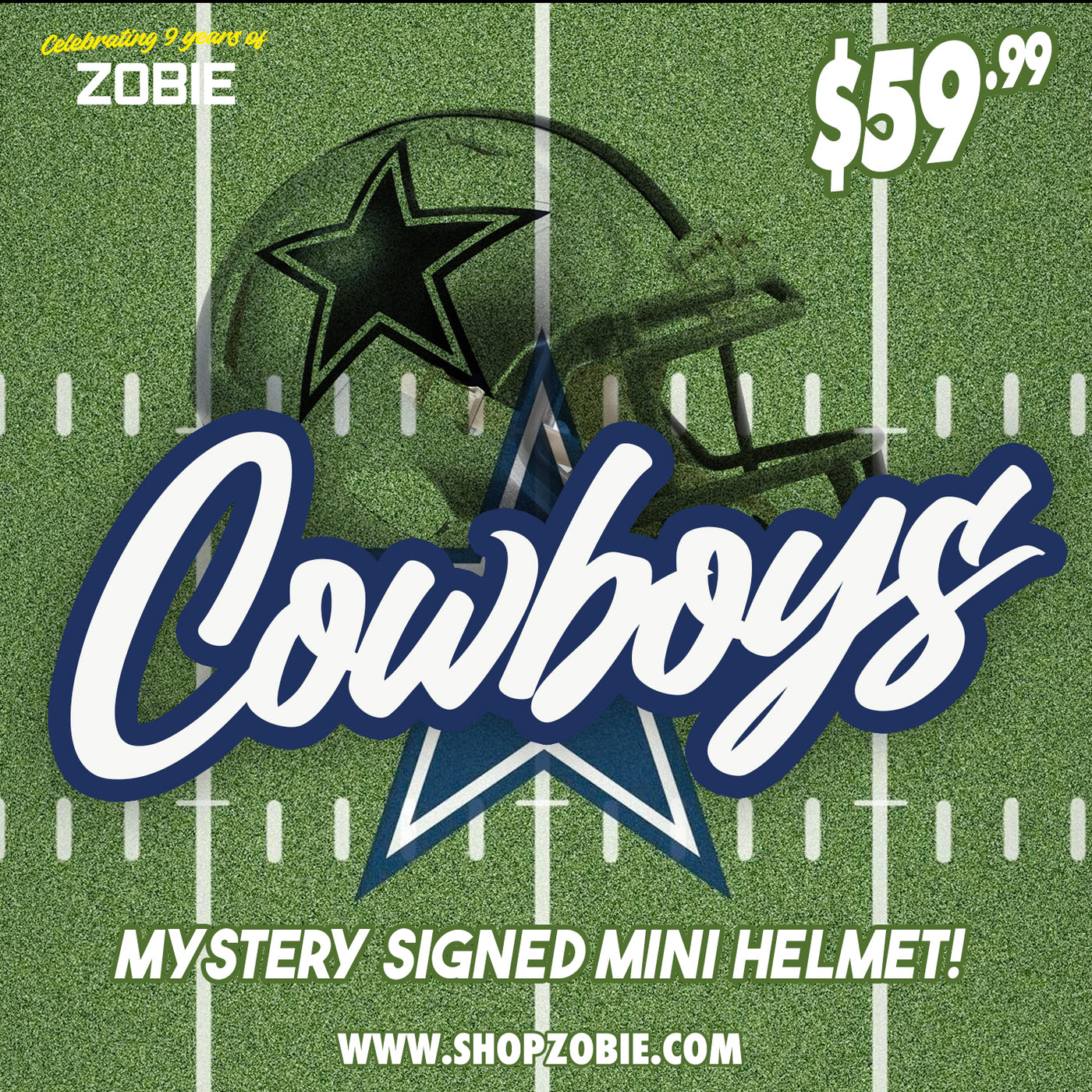 SPECIAL Dallas Cowboys Mystery Signed Mini Helmet