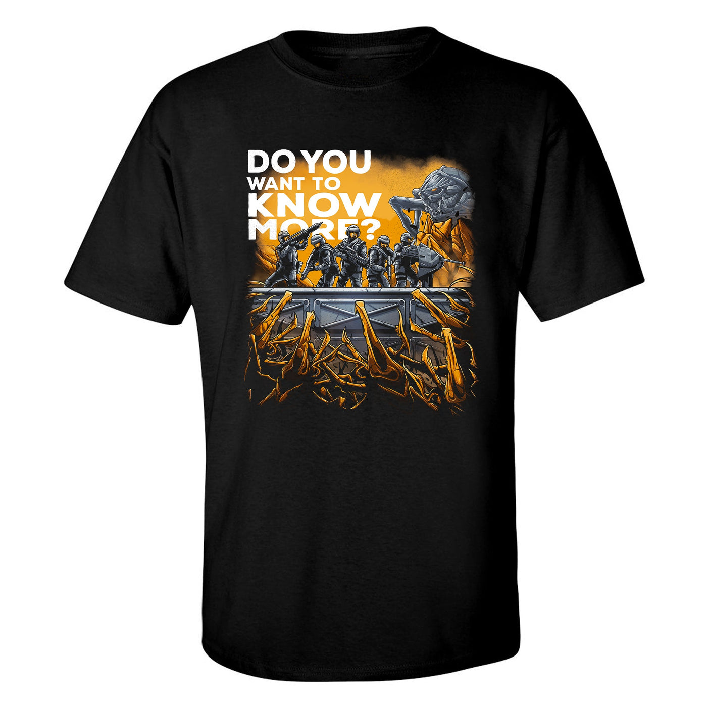 SPECIAL "Do You Want to Know More" Short Sleeve T-Shirt by Rodrigo Tannus