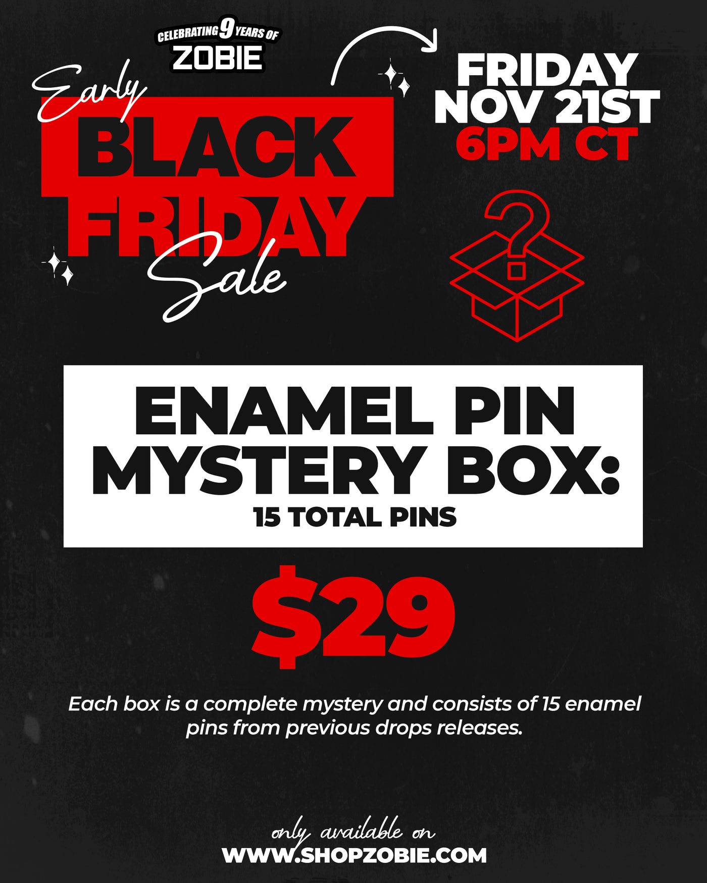 SPECIAL Enamel Pin - Mystery Box - Black Friday 2025