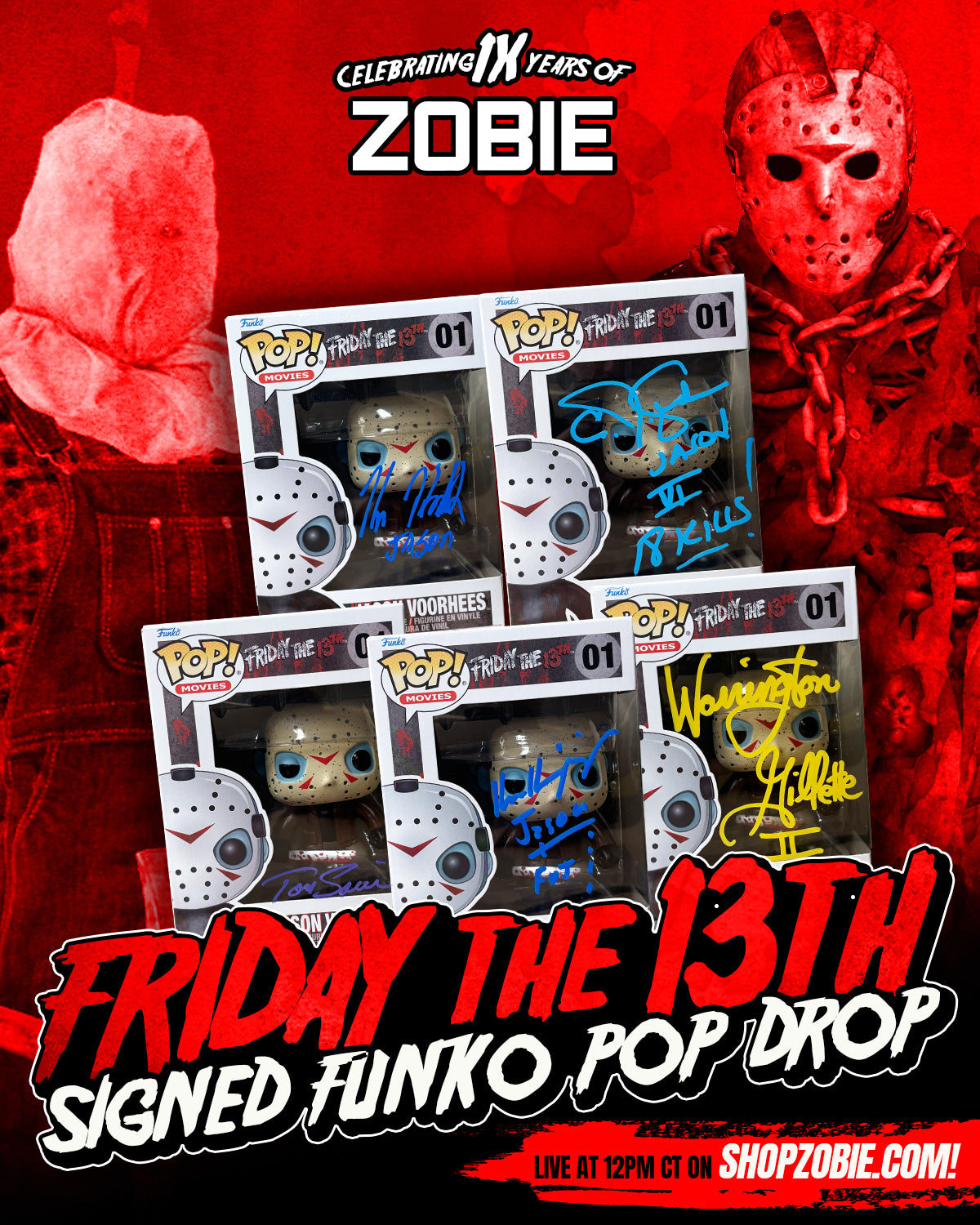 SPECIAL Friday the 13th Mystery Signed Funko Pop Drop (5 Possible Pulls)