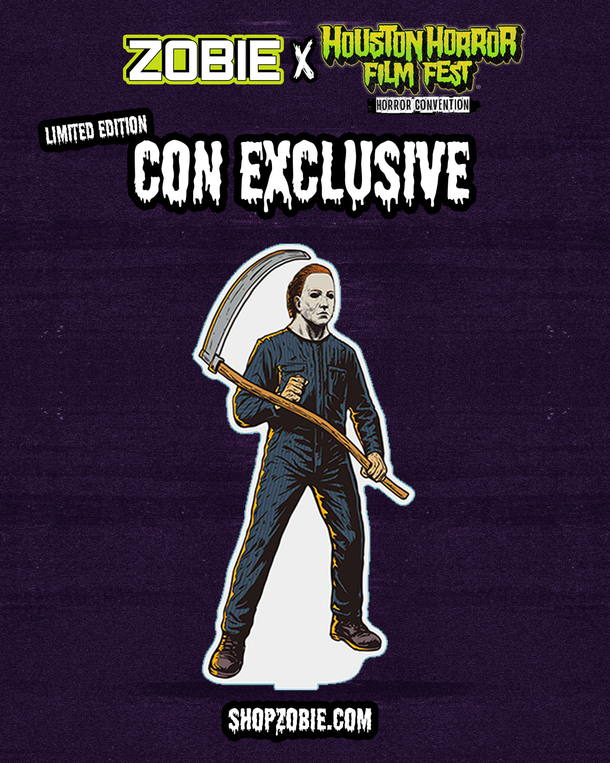 SPECIAL Houston Horror Film Fest Michael Myers Acrylic Standee - Limited Release LE50