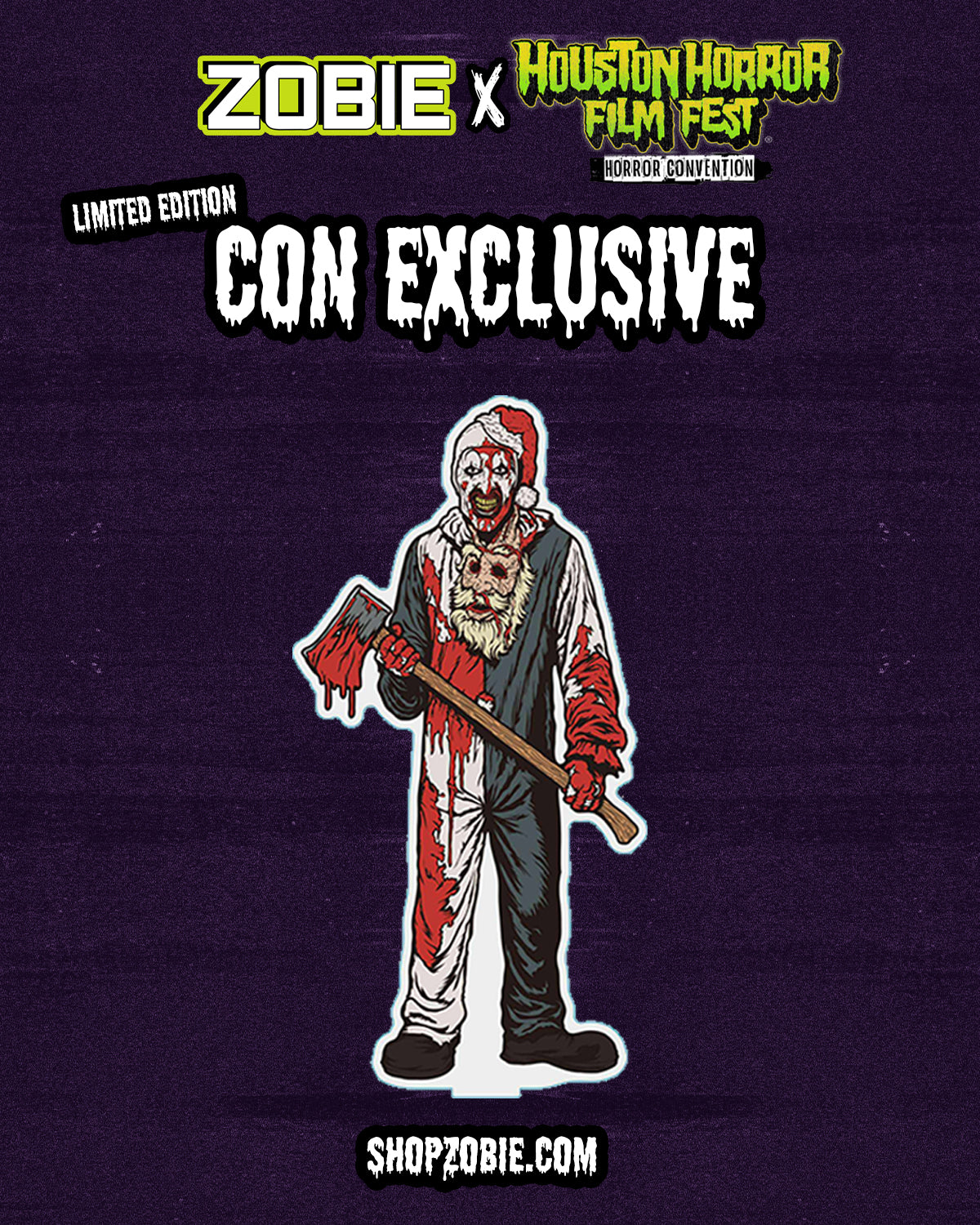 SPECIAL Houston Horror Film Fest Terrifier Acrylic Standee - Limited Release LE50