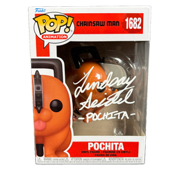 Image of Lindsay Seidel Signed Chainsaw Man Pochita Funko Pop Autographed JSA COA W