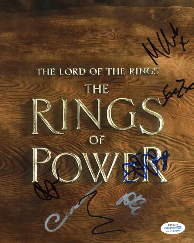 Lord of the Rings: Rings of Power Cast Signed 8x10 Photo Autographed ACOA 221