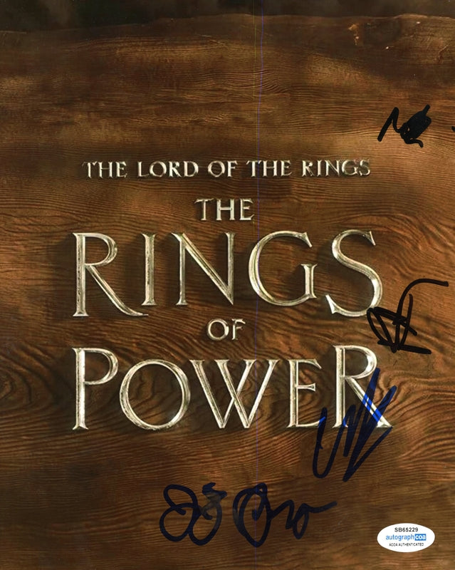 Lord of the Rings: Rings of Power Cast Signed 8x10 Photo Autographed ACOA 229