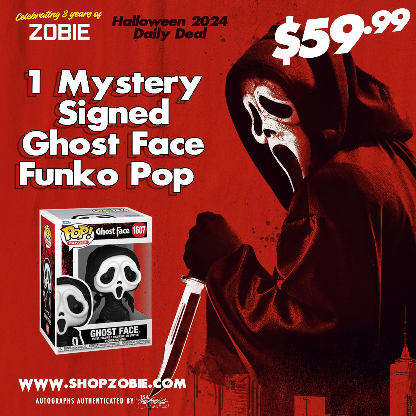 SPECIAL Mystery Signed Ghost Face Funko Pop (Halloween 2024)