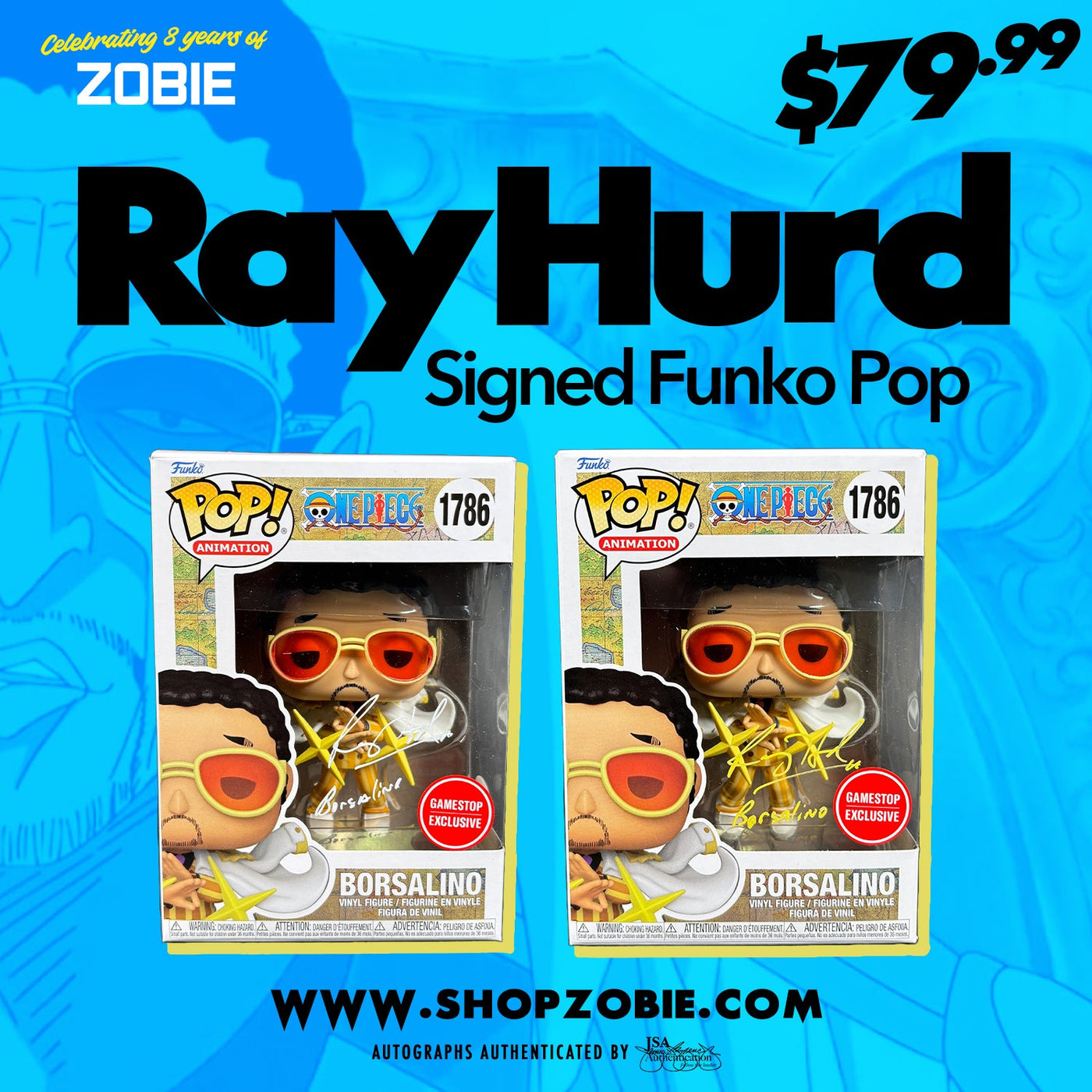 SPECIAL Ray Hurd Signed Borsalino Funko Pop