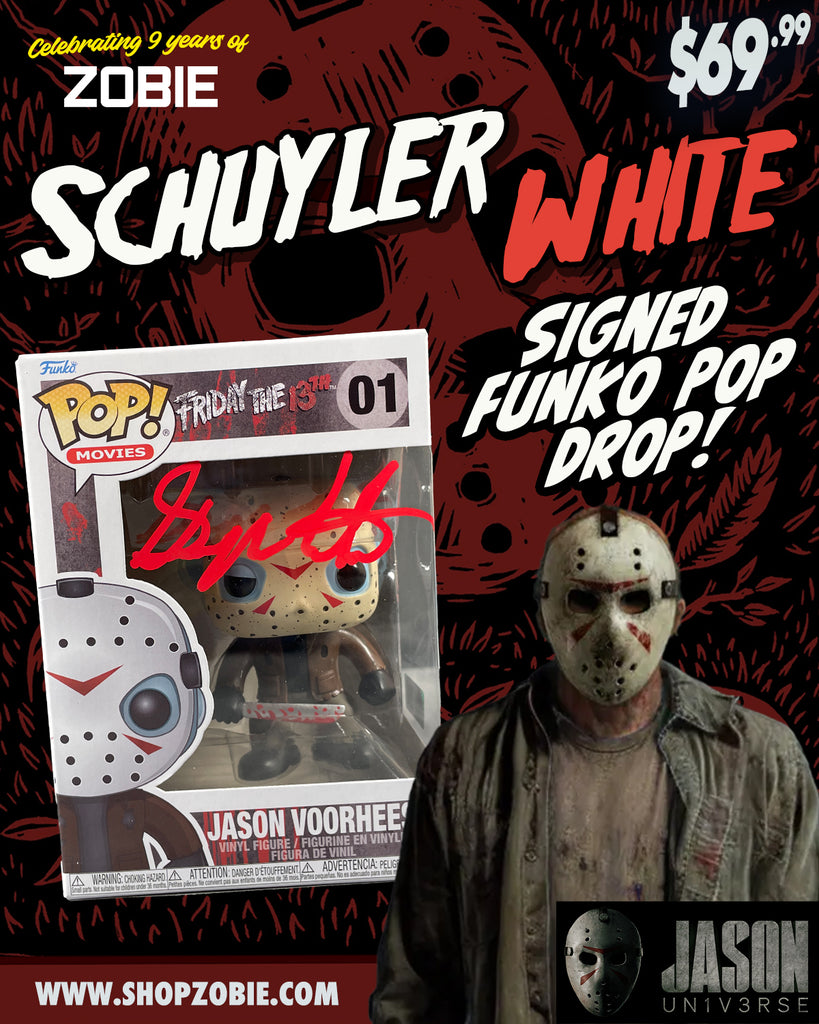 SPECIAL Schuyler White Signed Jason Voorhees Funko Pop Drop