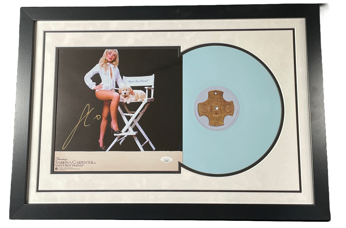Sabrina Carpenter Signed Man's Best Friend Vinyl Framed Autographed JSA COA